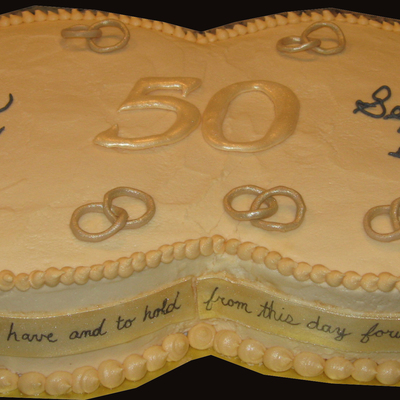 Golden Anniversary Cake