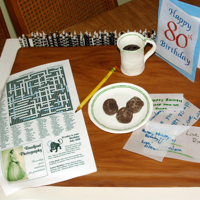 Crossword Puzzle Birthday Cake