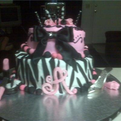 Zebra Birthday Cake