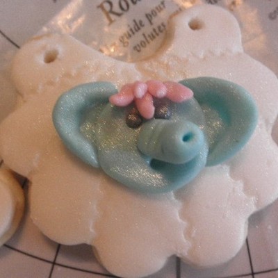 Animal Bib Baby Shower Cookies