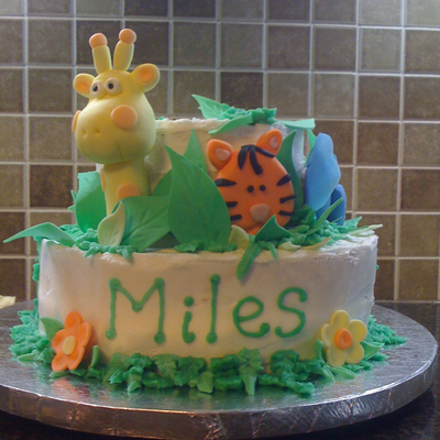 Jungle Baby Shower Cake