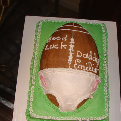 Diaper Party Football Cake