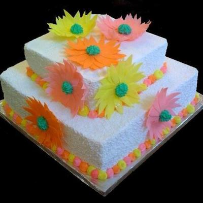 Gerbera Daisy Birthday Cake