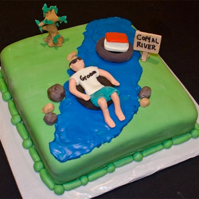 River Tubing Groom's Cake