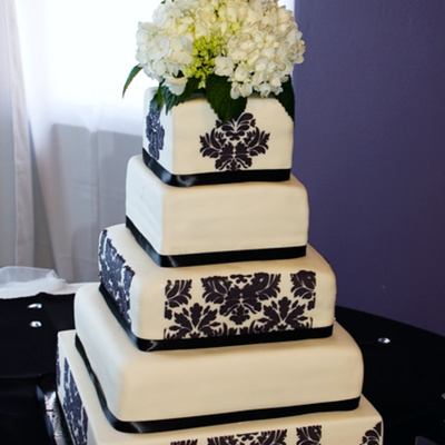 Damask Wedding Cake