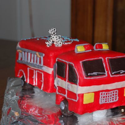 Fire Truck Cake