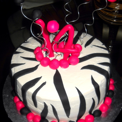 14Th Birthday Zebra Cake