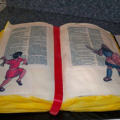 David & Goliath Birthday Cake