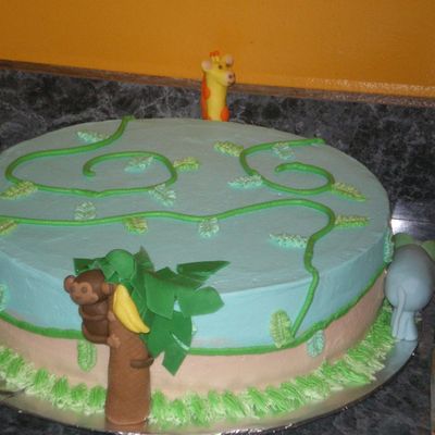 Jungle Baby Shower Cake
