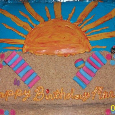 Luau Birthday Cake