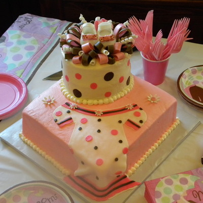 Polk Dot, Booties And Dress Cake