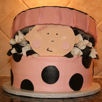 Girl Baby Shower Hat Box