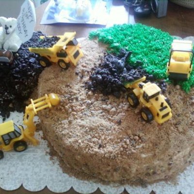 1St Birthday Construction Cake