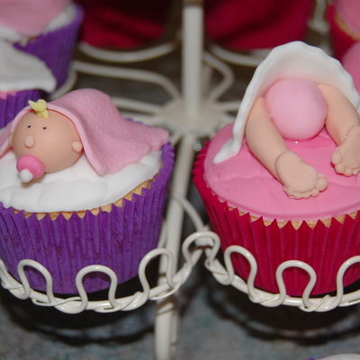 Girl Baby Shower Cupcakes