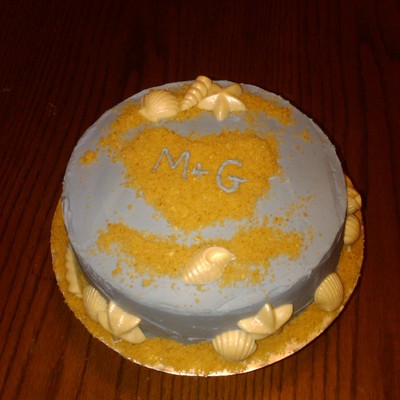 Beach Theme Bridal Shower Cake