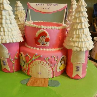 Disney Princess Castle Cake