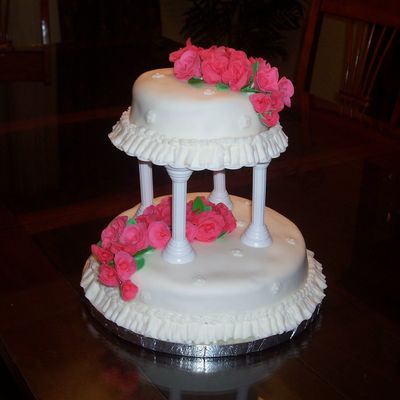 Two Tiered Fondant Cake