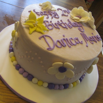 Purple 2Nd Birthday Cake