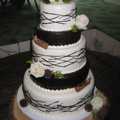 Rustic Adirondack Wedding Cake