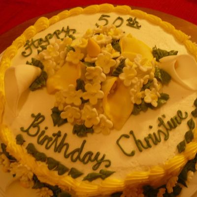 Calla Lillies Birthday Cake