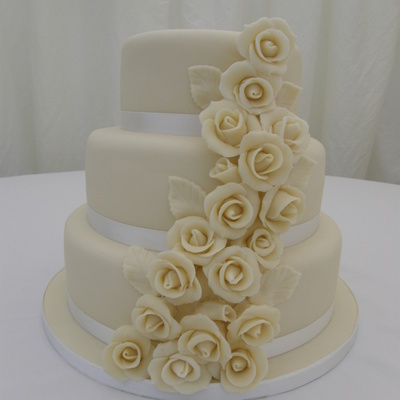 White Chocolate Wedding Cake