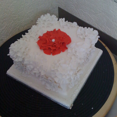 White And Red Cake