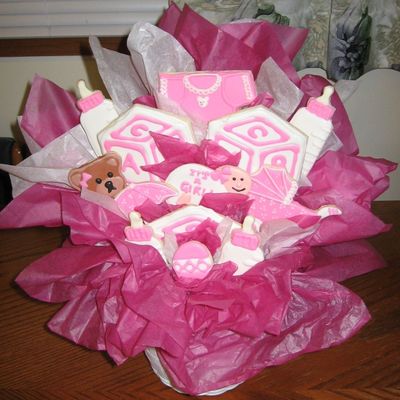 Baby Girl Cookie Bouquet