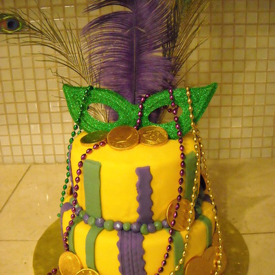 Mardi Gras Cake