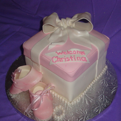 Baby Shower Gift Box Cake