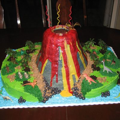 Erupting Volcano Cake