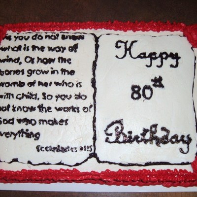 80Th B'day Bible Cake