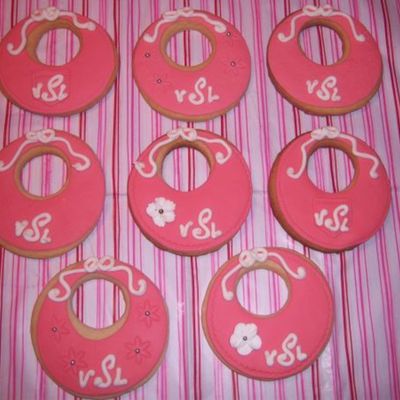 Monogram Baby Girl Cookies