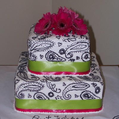 Paisley Bridal Shower Cake