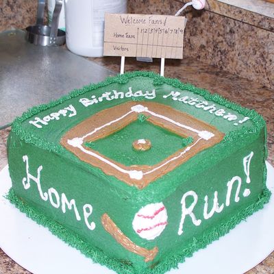 Square Baseball Cake