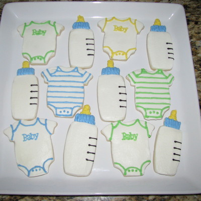Baby Shower Cookies To Match The Cake We Made Too