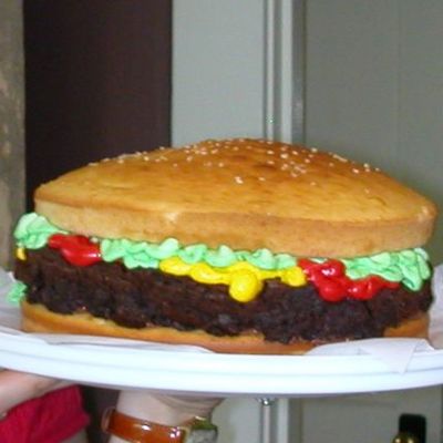 Hamburger Birthday Cake