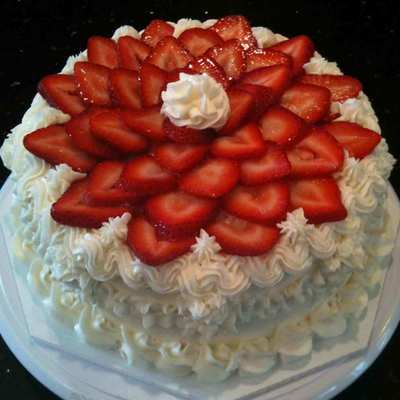 Red Velvet Cake With Fresh Strawberries