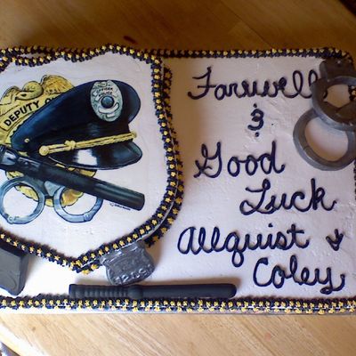 Going Away Cake For Officers @my Husbands' Station