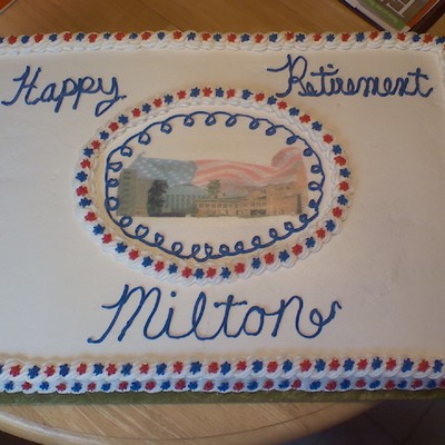 Milton's Retirement Cake