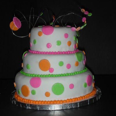 Polka Dot Birthday Cake