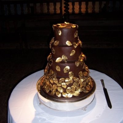 Gold Leaf Wedding Cake