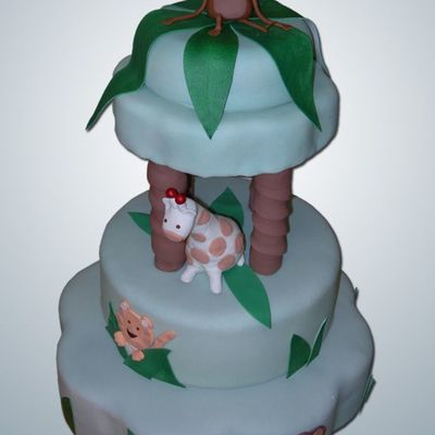 Jungle Baby Shower Cake