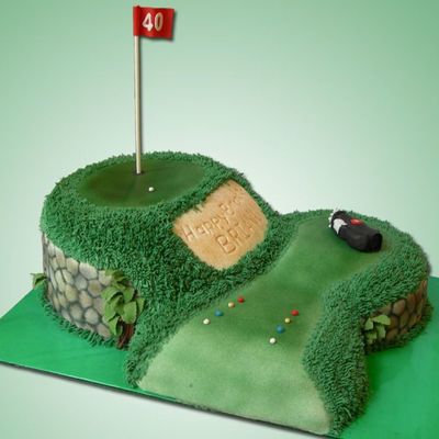 40Th Birthday Golf Cake
