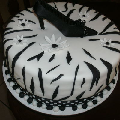 Zebra/shoe Cake