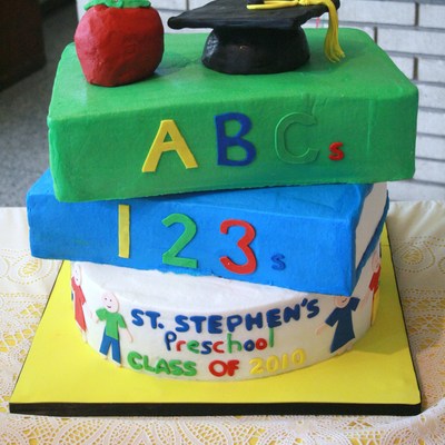 My Big Boys Preschool Graduation Cake