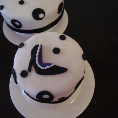 Black And White With Fondant Heel