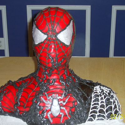 Spiderman Bust Cake
