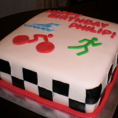 Triathlon Bday Cake - Philip's