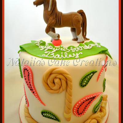 Paisley Horse Cake