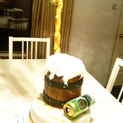 Beer Can Cake